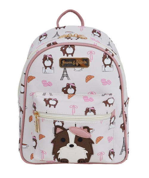 Jaxson in Paris Mini Backpack W/Keychain